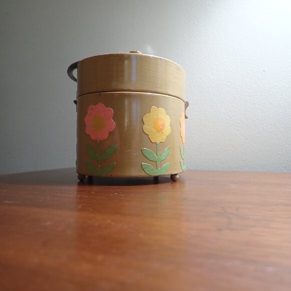 Vintage Metal Box Purse Flowers - Picture 5 of 13